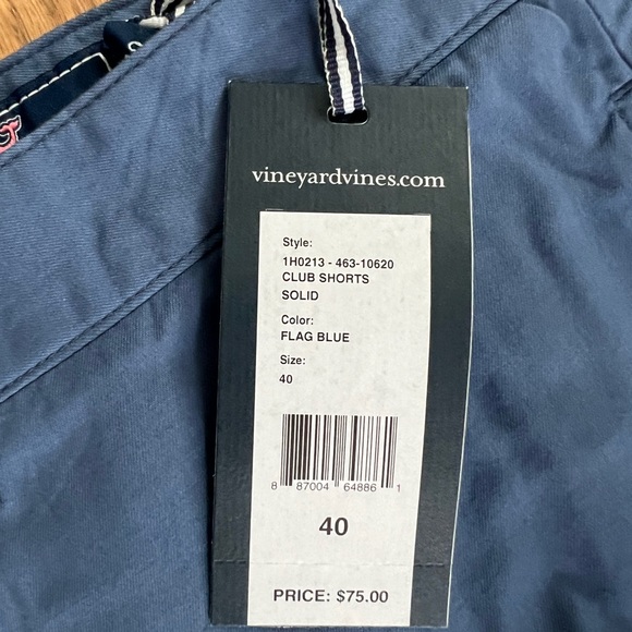 NWT blue Vineyard Vines club shorts - Picture 2 of 4